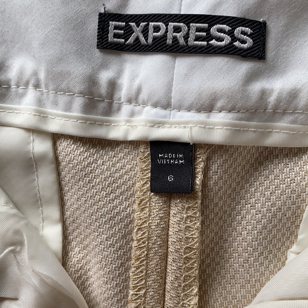Express Gold Metallic Shorts - Picture 5 of 5